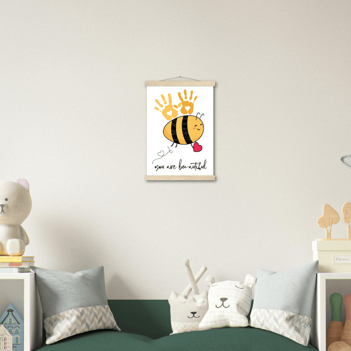 Buzzing with Creativity: Unleash Your Toddler's Imagination with the Bee Handprint Poster! - Twinkle and Giraffe Designs