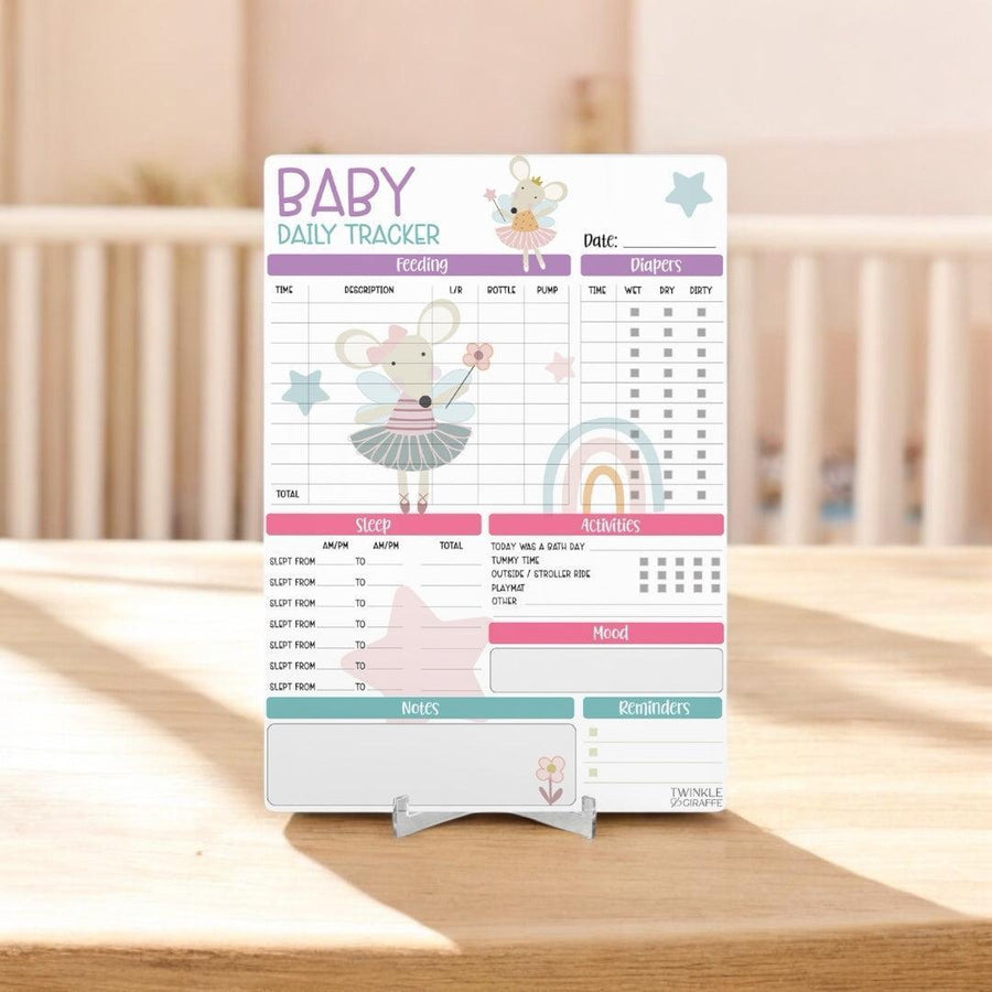 Cute Mouse Baby Daily Tracker - Infant Care Chart