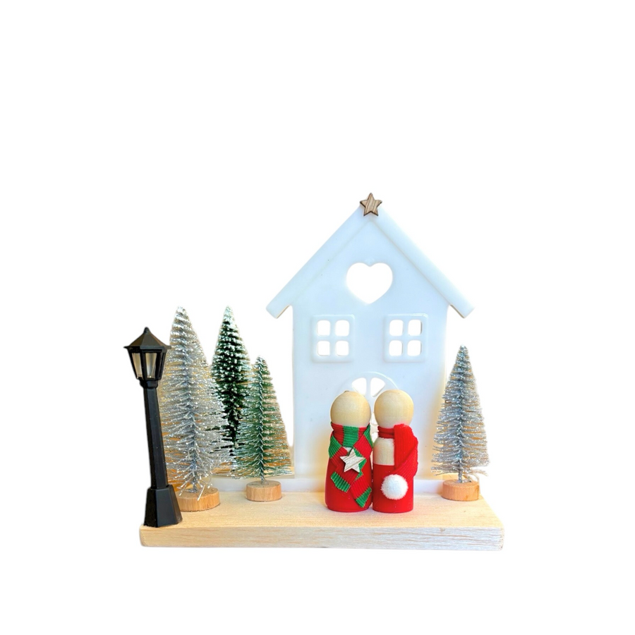 Wooden Peg Family “Merry Christmas”