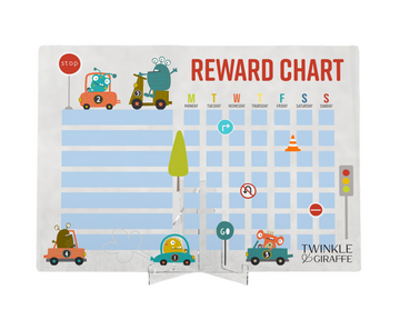 Little Racer Monsters Acrylic Reward Chart, Personalized Chore Chart, Acrylic Chore Chart, Kids Responsibility Chat, Dry Erase Chore Chart