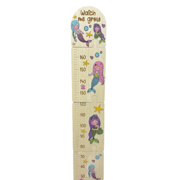 Mermaids Wooden Puzzle Height Chart – Fun and Interactive Growth Tracker