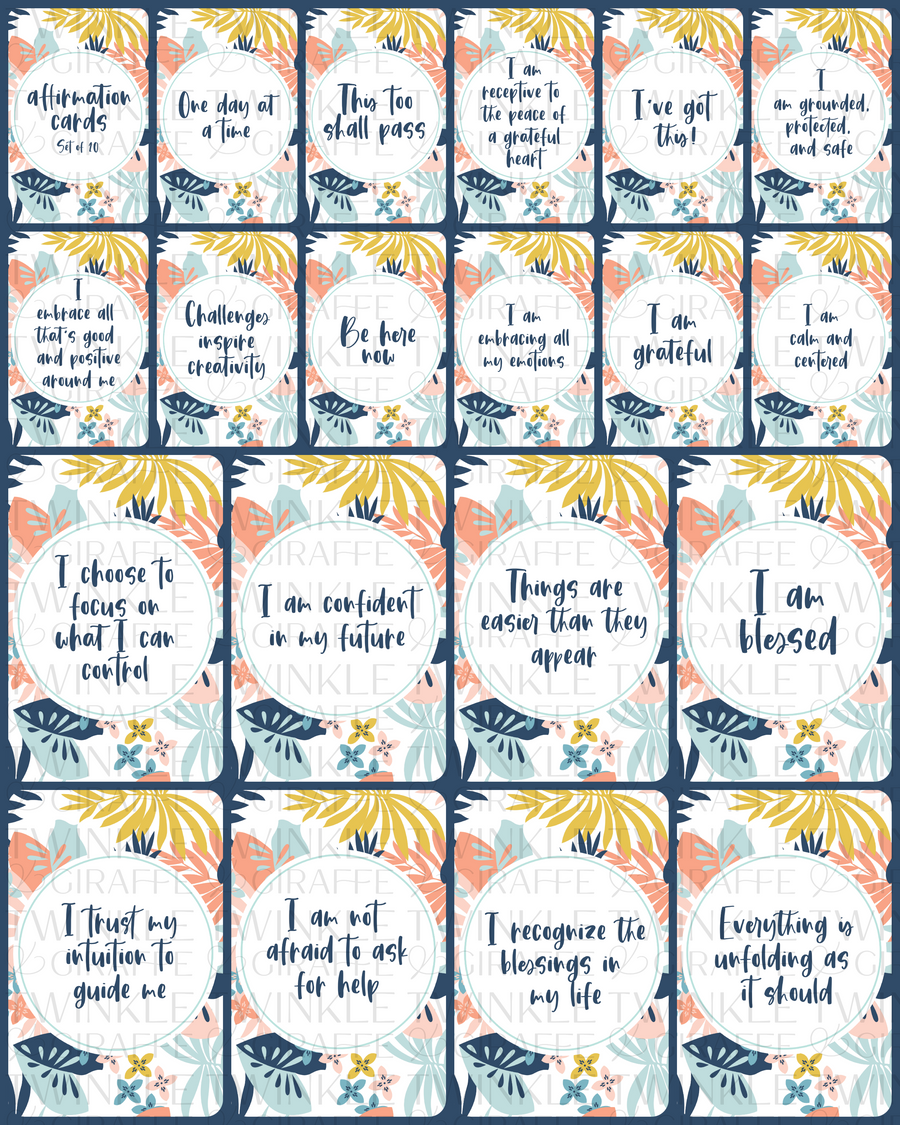 Fruity Summer Affirmation Cards - Set of 20