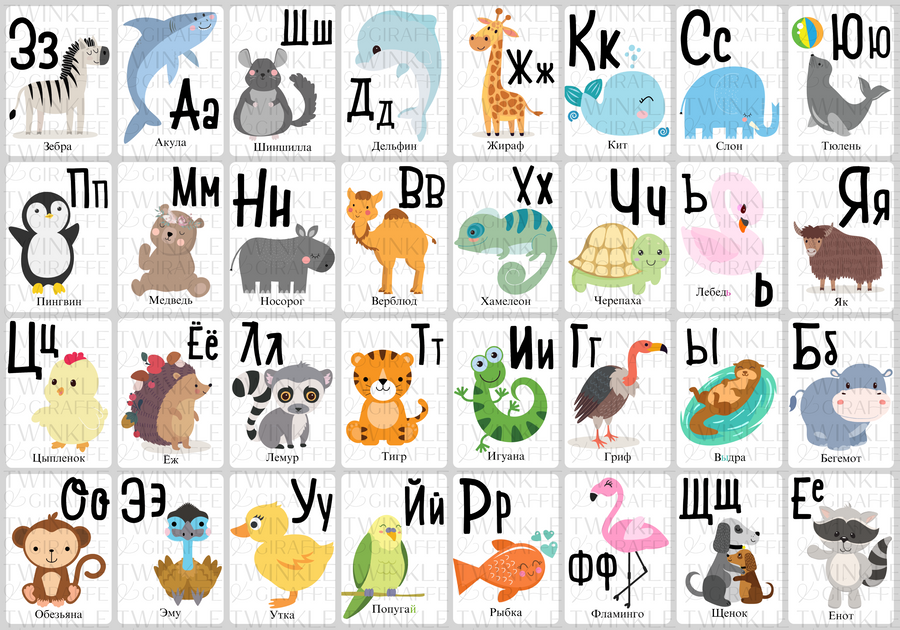 Russian Alphabet Cards