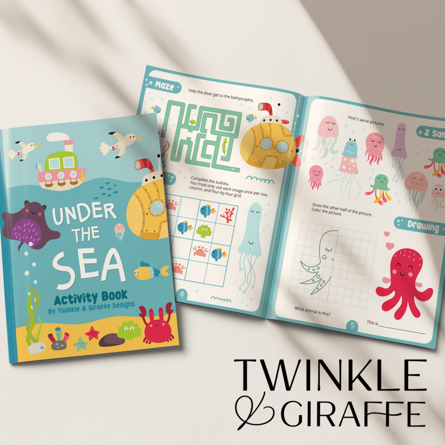 Activity Book Under the Sea - Twinkle and Giraffe Designs