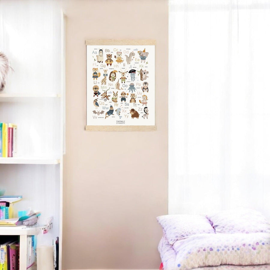 Alphabet Premium Matte Paper Poster with Hanger - Twinkle and Giraffe Designs