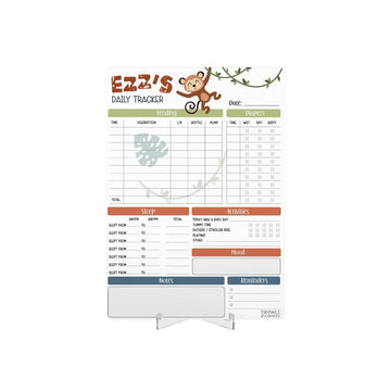 Baby Daily Tracker - Personalised Infant Care Chart - Twinkle and Giraffe Designs