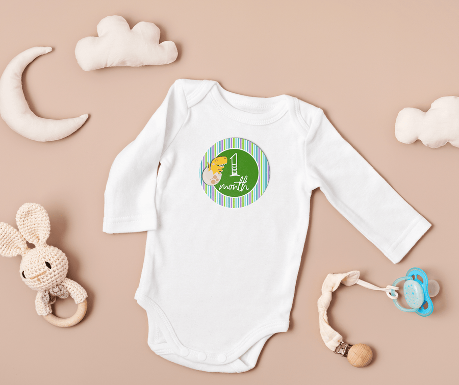 Baby Dino Milestone Stickers - Twinkle and Giraffe Designs