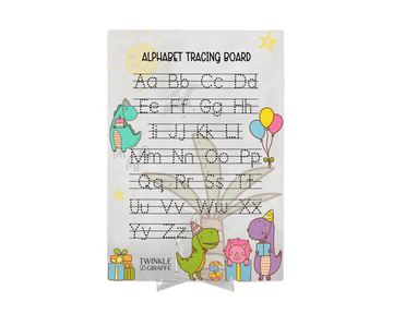 English Letters Tracing Board, Arabic Alphabet Tracing Board, Acrylic Dry Erase Board - Twinkle and Giraffe Designs