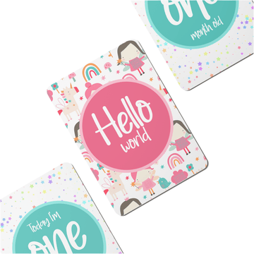Fairies and Unicorns Baby Milestone Cards - Set of 25 - Twinkle and Giraffe Designs