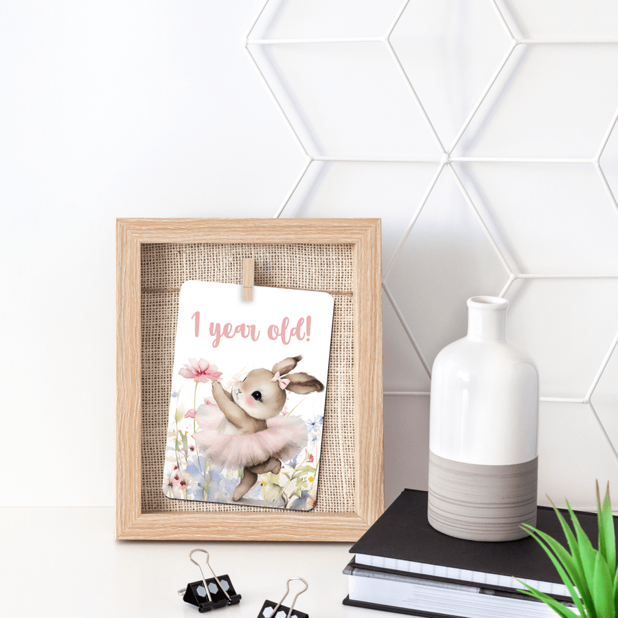 Happy Bunnies Baby Milestone Cards - Set of 30 - Twinkle and Giraffe Designs