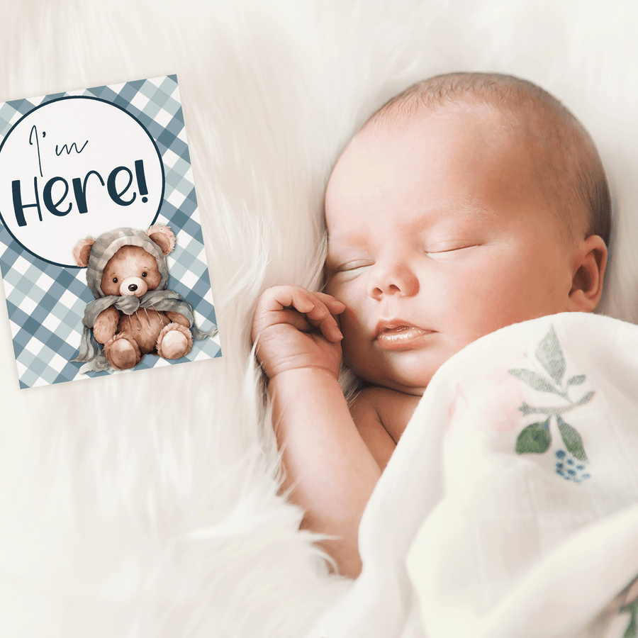 Teddy Bear Baby Milestone Cards - Set of 30 - Twinkle and Giraffe Designs