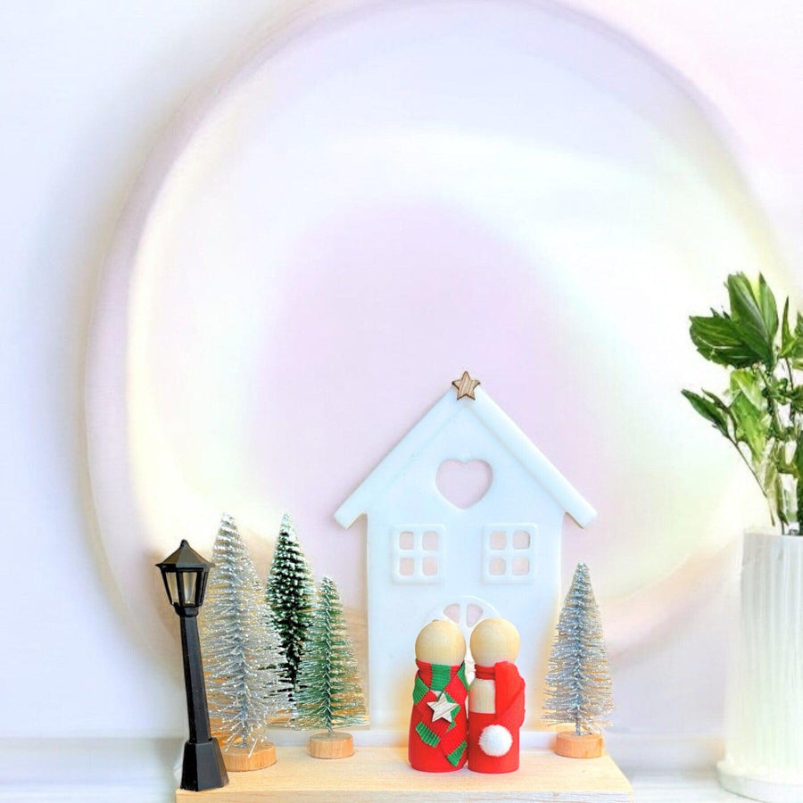 Wooden Peg Family “Merry Christmas” - Twinkle and Giraffe Designs