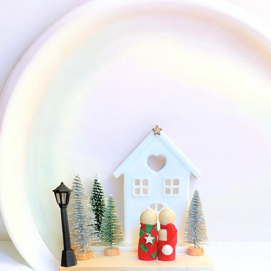Wooden Peg Family “Merry Christmas” - Twinkle and Giraffe Designs