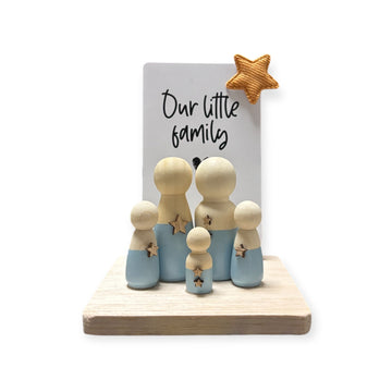 Wooden Peg Family “Our Little Family” - Twinkle and Giraffe Designs