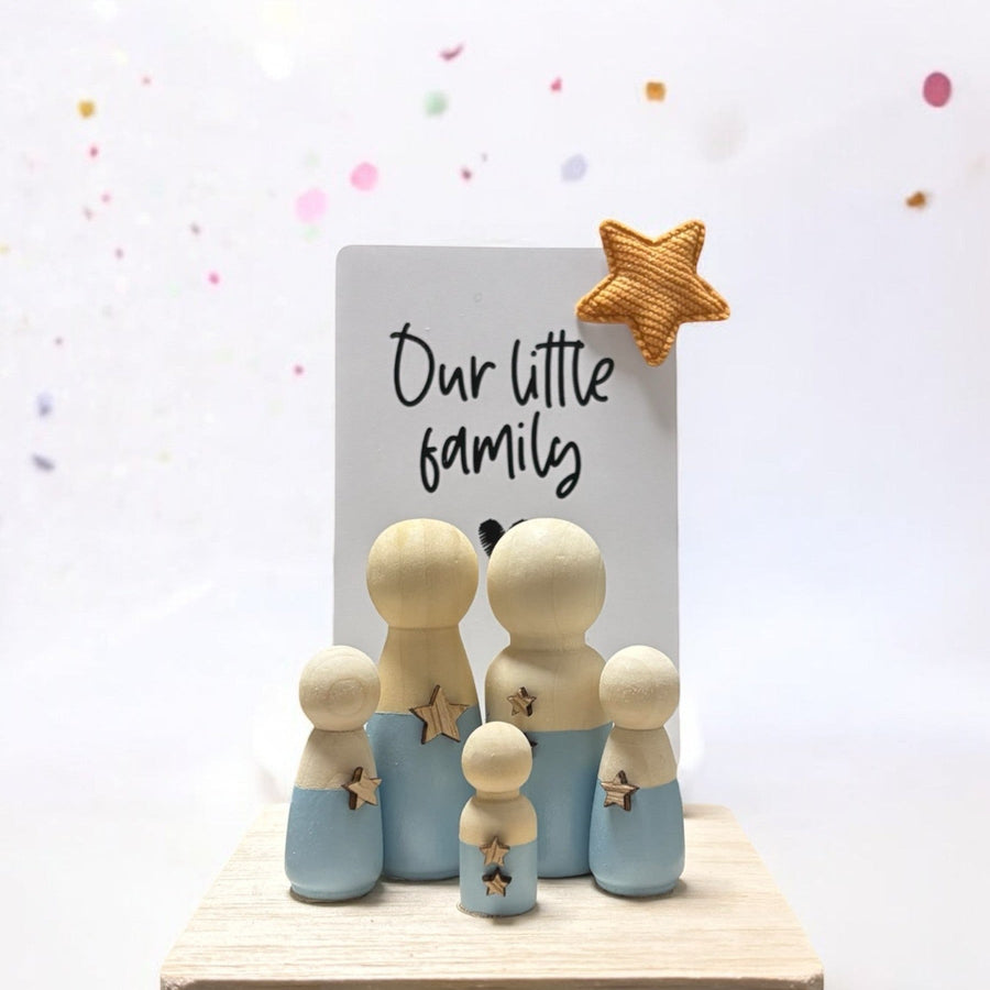 Wooden Peg Family “Our Little Family” - Twinkle and Giraffe Designs