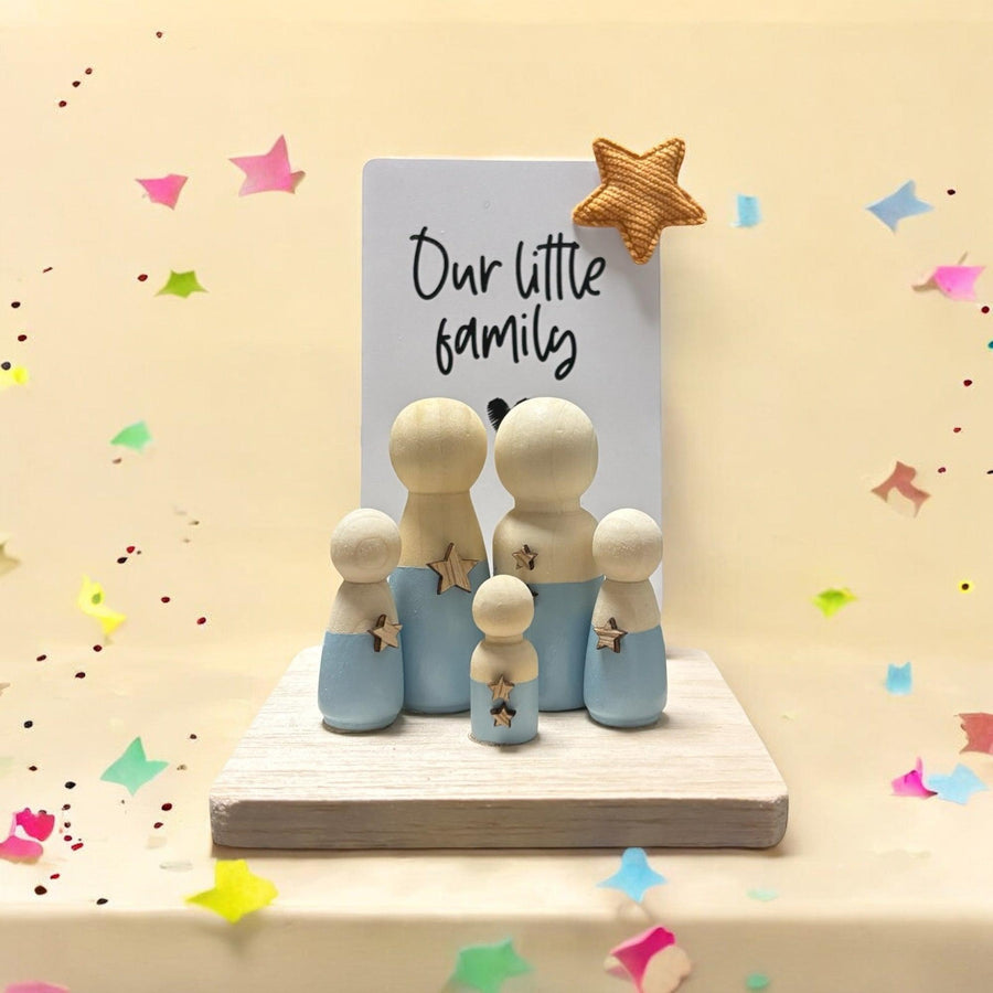 Wooden Peg Family “Our Little Family” - Twinkle and Giraffe Designs
