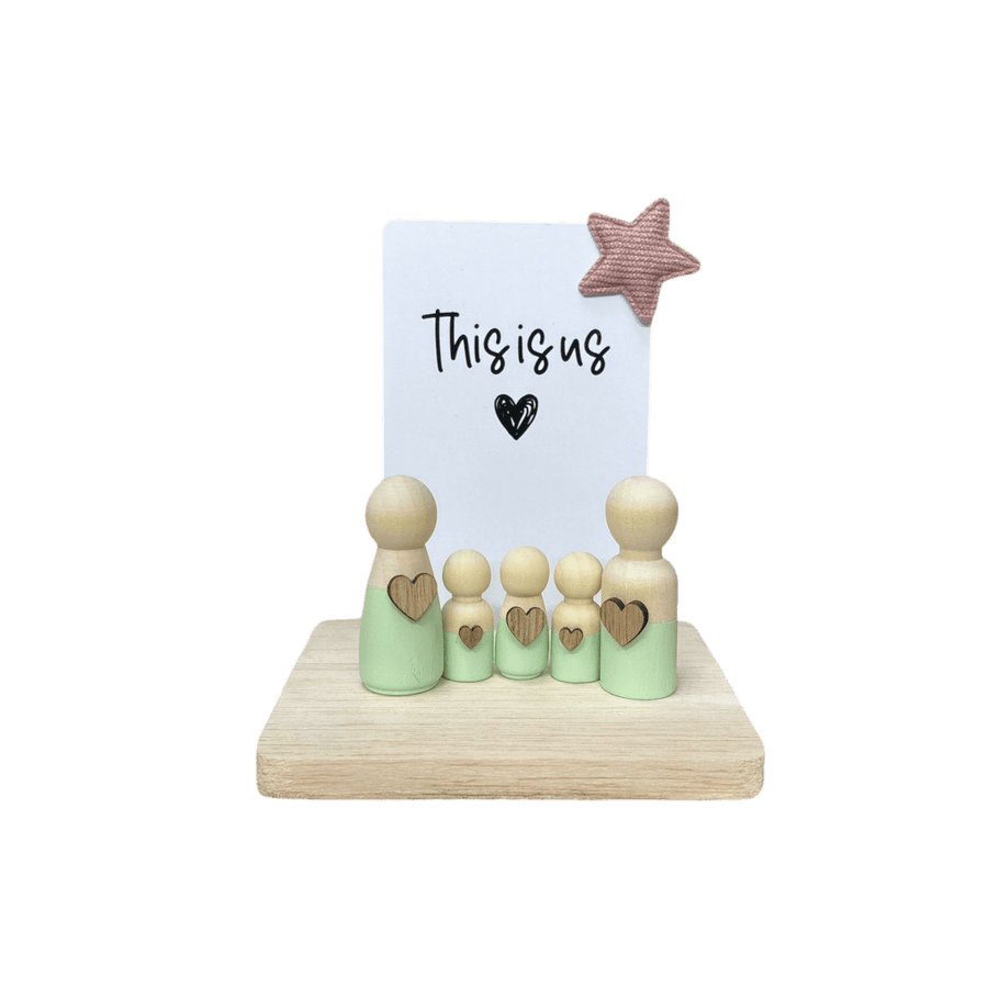 Wooden Peg Family “This Is Us” - Twinkle and Giraffe Designs