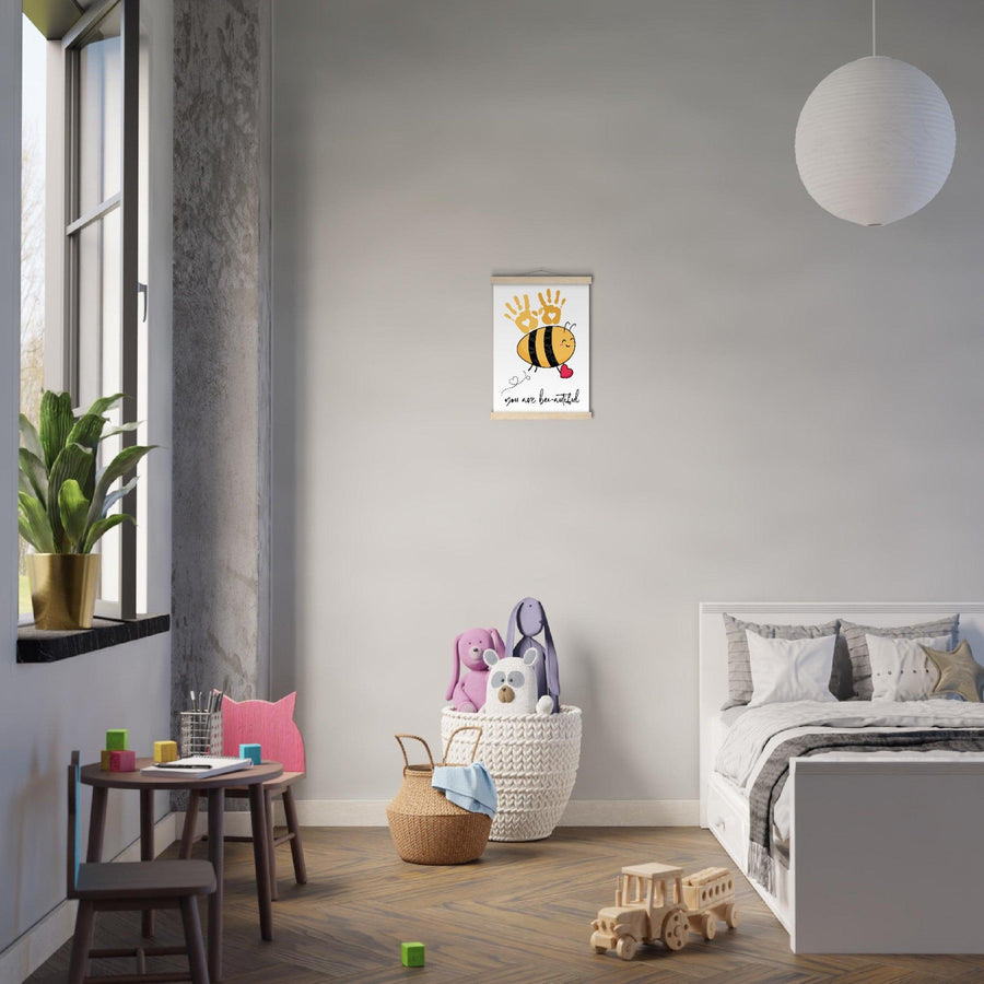 You Are Bee - autiful Premium Matte Paper Poster with Hanger - Twinkle and Giraffe Designs