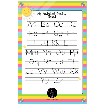 ABC Tracing Board, English Alphabet Tracing Board, Acrylic Dry Erase Board, Personalized Gifts - Twinkle and Giraffe Designs