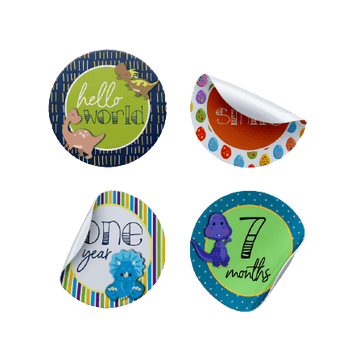 Baby Dino Milestone Stickers - Twinkle and Giraffe Designs