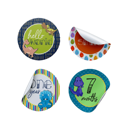 Baby Dino Milestone Stickers - Twinkle and Giraffe Designs