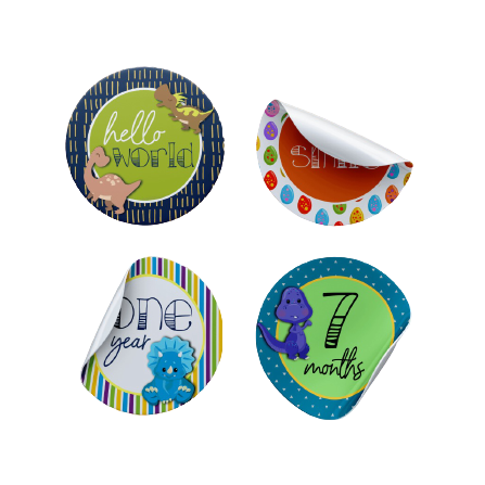 Baby Dino Milestone Stickers - Twinkle and Giraffe Designs