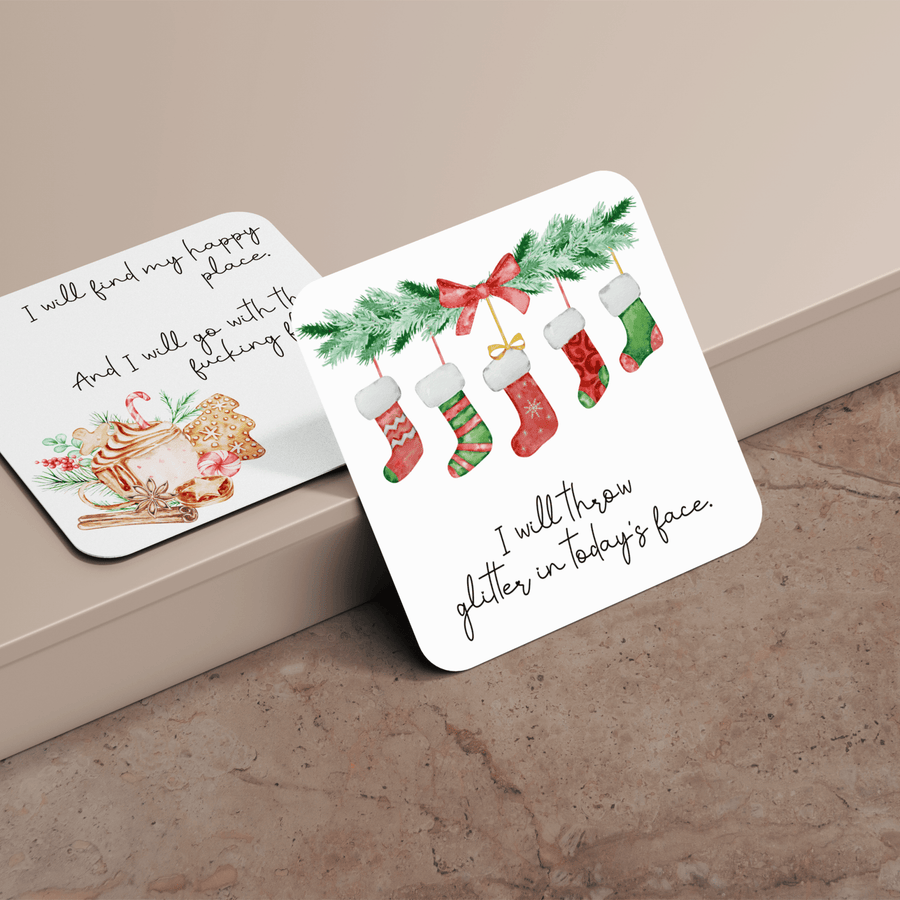 Christmas Mini Sweary Affirmation Cards - Twinkle and Giraffe Designs