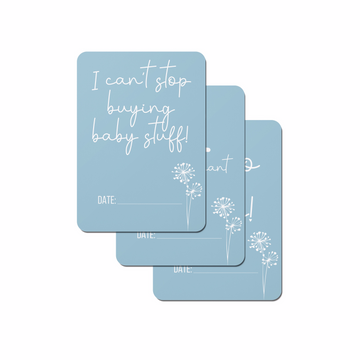 Dandelion in Blue Pregnancy Milestone Cards - Set of 30 - Twinkle and Giraffe Designs