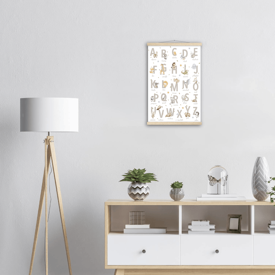 Digital Alphabet Premium Matte Paper Poster - Twinkle and Giraffe Designs