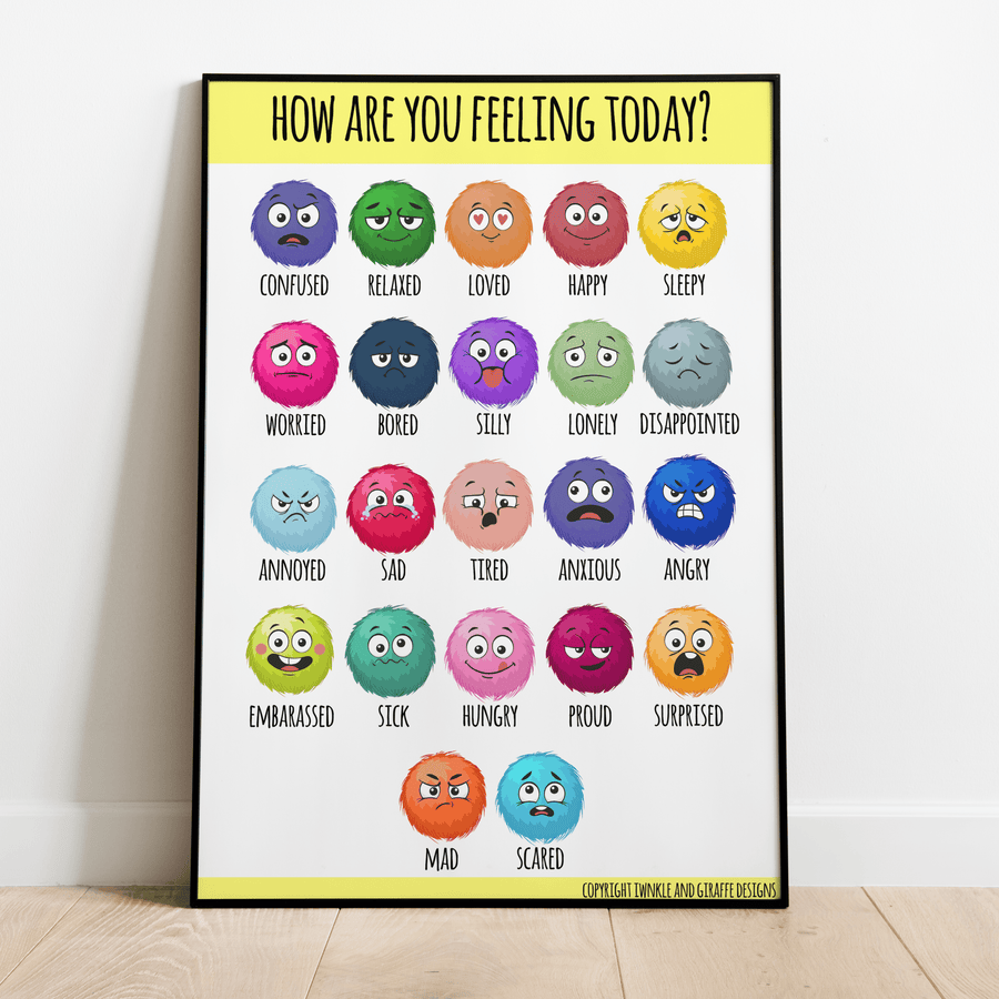 Feelings Poster - Twinkle and Giraffe Designs