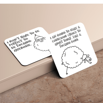 Funny Sheep Mini Sweary Affirmation Cards - Twinkle and Giraffe Designs
