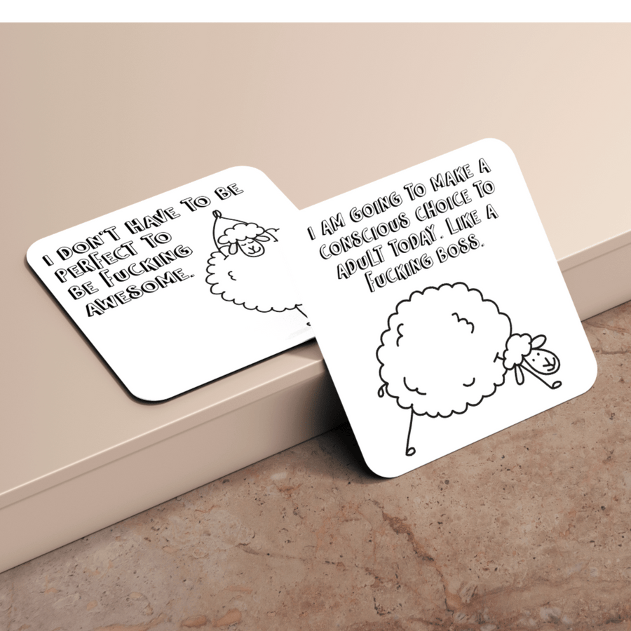 Funny Sheep Mini Sweary Affirmation Cards - Twinkle and Giraffe Designs