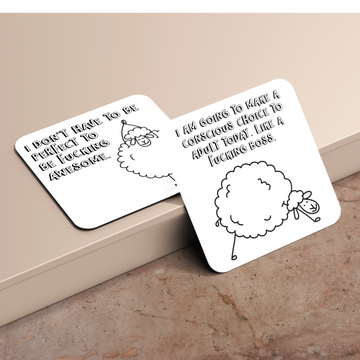 Funny Sheep Mini Sweary Affirmation Cards - Twinkle and Giraffe Designs