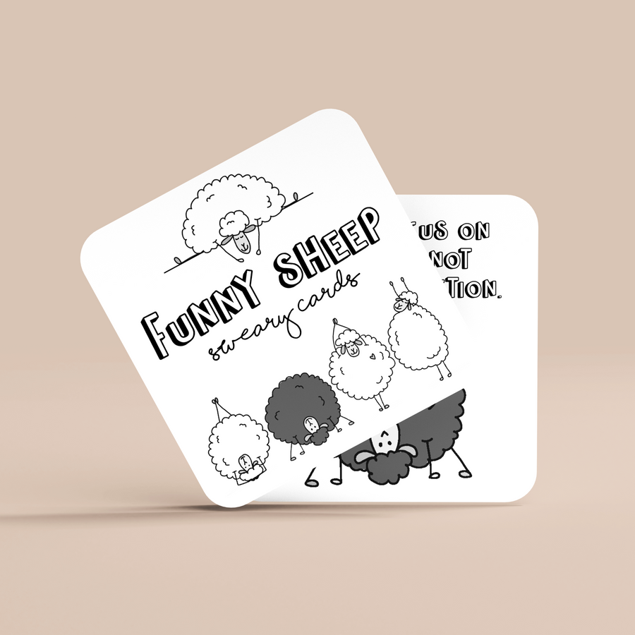 Funny Sheep Mini Sweary Affirmation Cards - Twinkle and Giraffe Designs