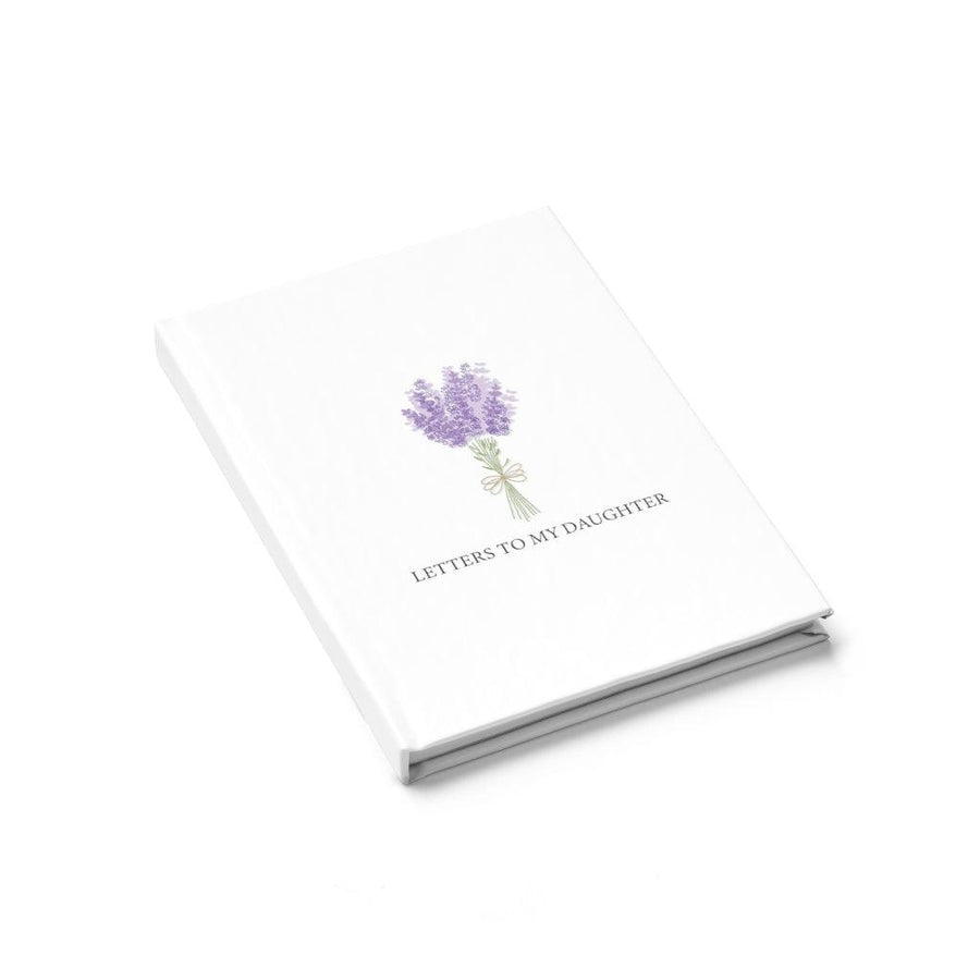 Lavender Bouquet Letters To My Daughter Hard Cover Notebook - Twinkle and Giraffe Designs