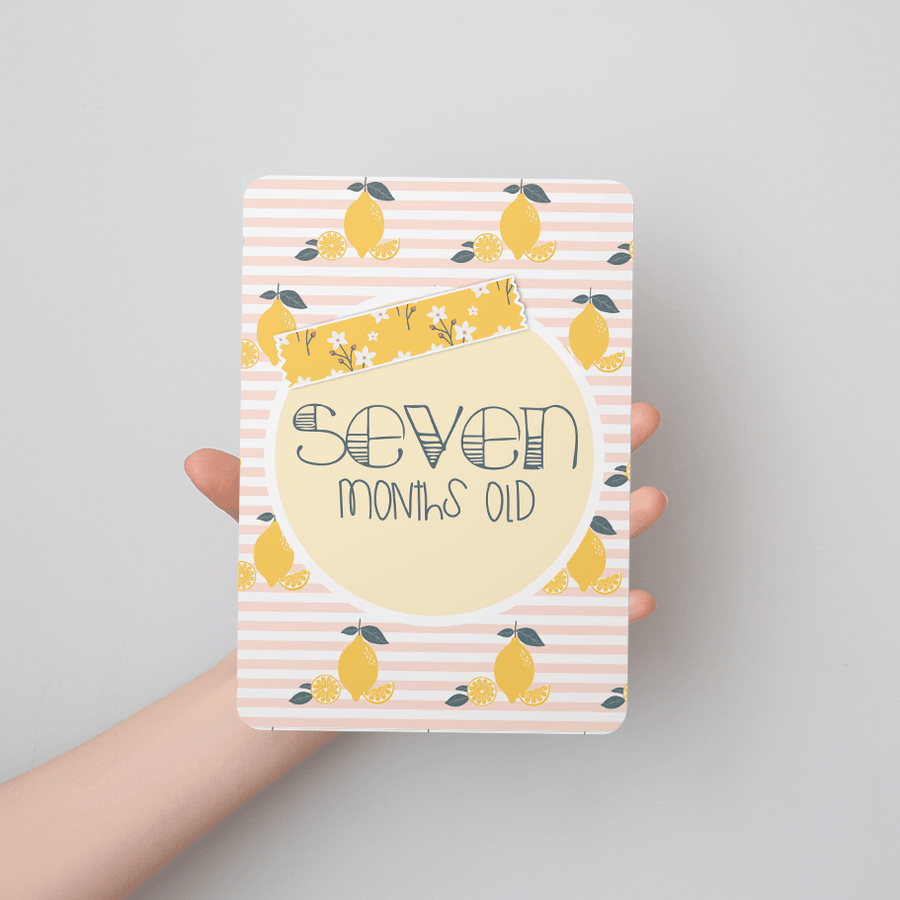 Lemon Bear Baby Milestone Cards - Set of 25 - Twinkle and Giraffe Designs