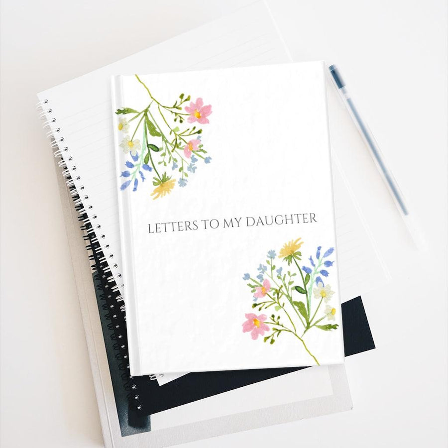 Letters To My Daughter Hard Cover Notebook, Dear daughter journal, Personalized gift name Journal, Custom Journal Book, Baby Gift - RULED - Twinkle and Giraffe Designs