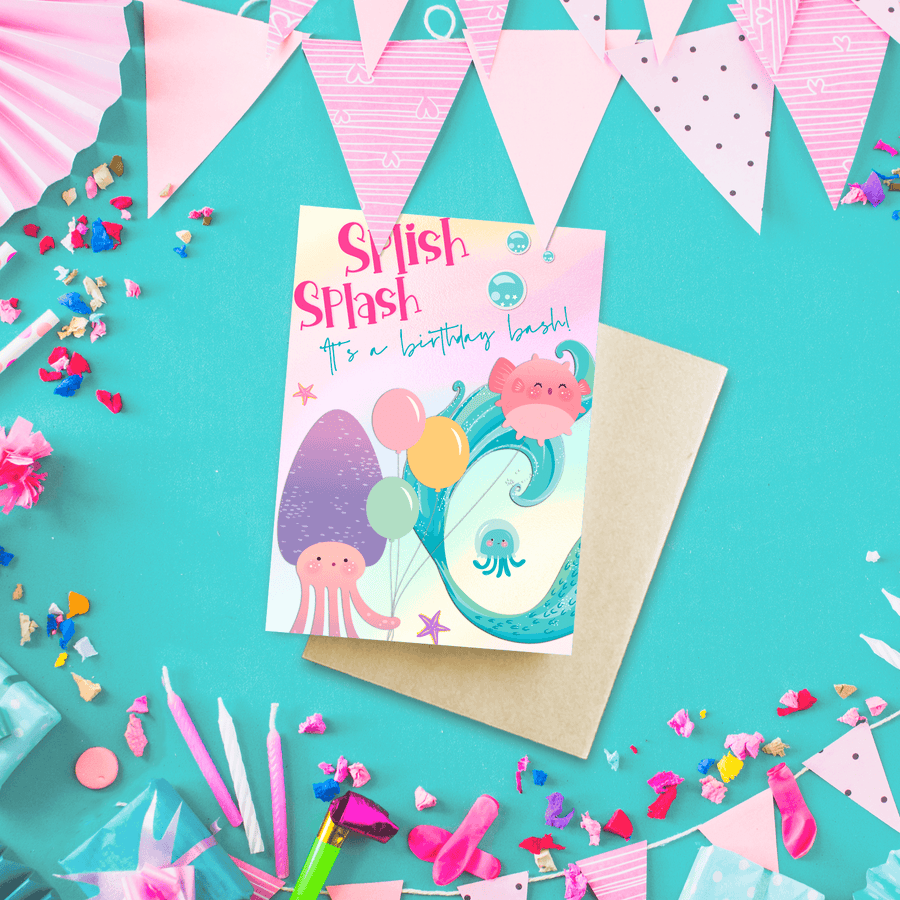 Mermaid Birthday Invitation, Birthday Party Invite, Editable Printable Invite - Twinkle and Giraffe Designs