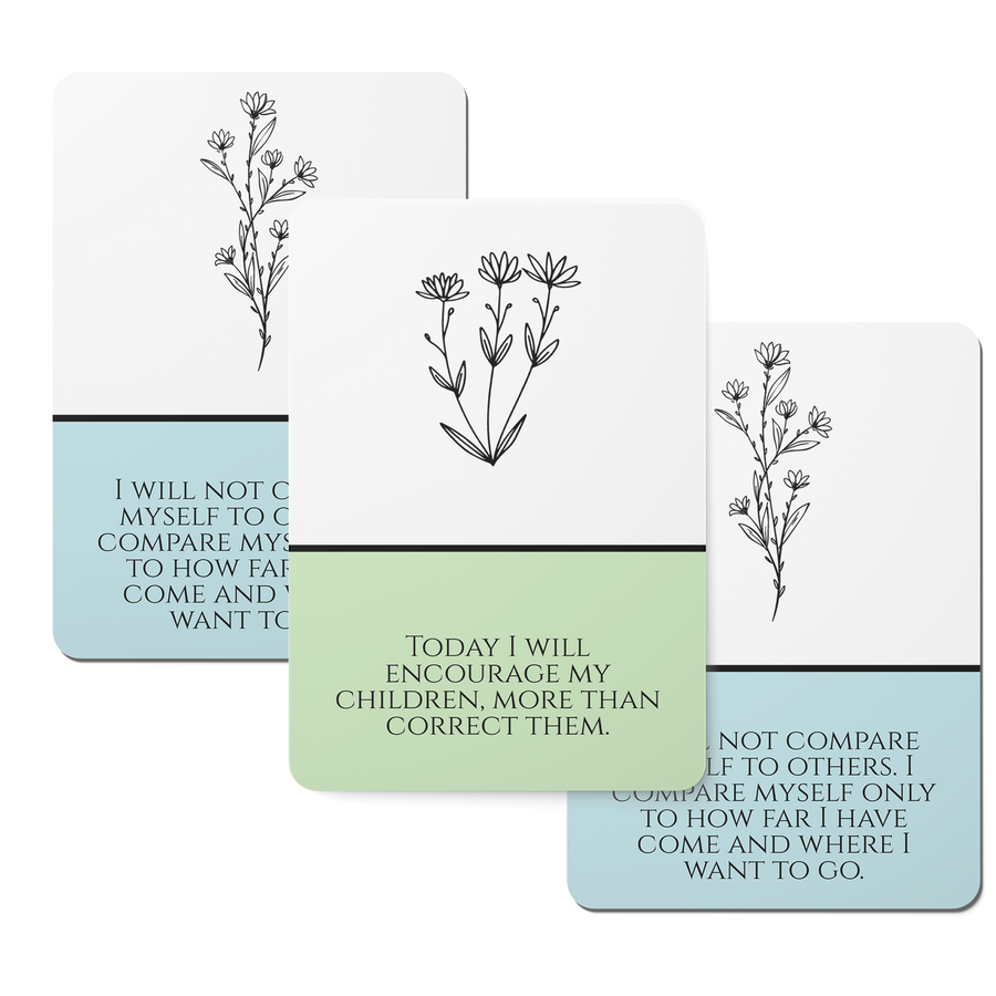 Motherhood Plants Affirmation Cards - Set of 30 - Twinkle and Giraffe Designs