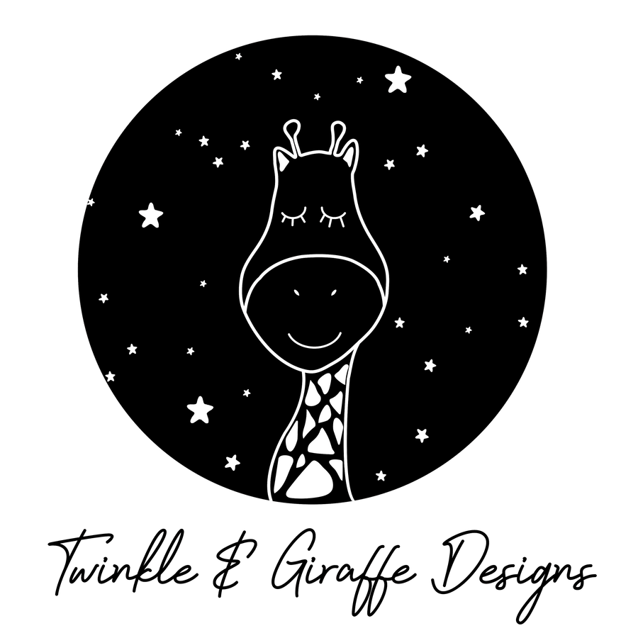 Personalized Line Art Couple's Poster Print - Twinkle and Giraffe Designs