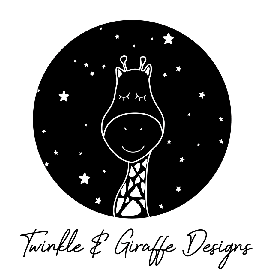 Personalized Line Art Couple's Poster Print - Twinkle and Giraffe Designs