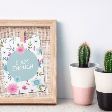 Pink Flowers Affirmation Cards - Set of 20 - Twinkle and Giraffe Designs