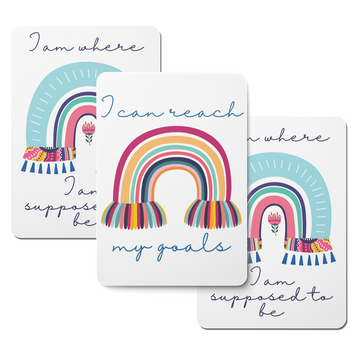 Rainbow Affirmation Cards - Set of 20 - Twinkle and Giraffe Designs