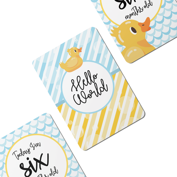 Rubber Ducky Baby Milestone Cards - Set of 25 - Twinkle and Giraffe Designs