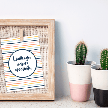 Striped Affirmation Cards - Set of 20 - Twinkle and Giraffe Designs