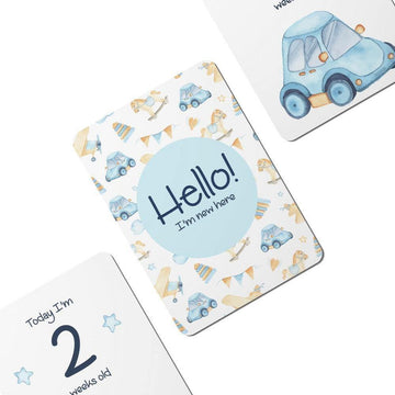 Twinkle Car Baby Milestone Cards - Set of 25 - Twinkle and Giraffe Designs