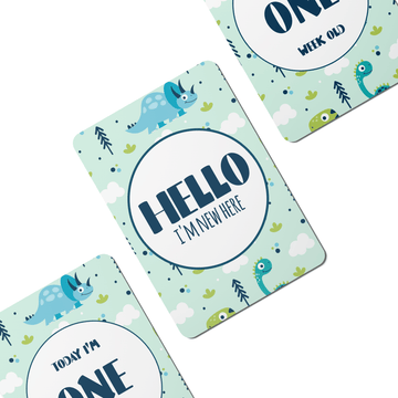 Twinkle Dino Baby Milestone Cards - Set of 25 - Twinkle and Giraffe Designs