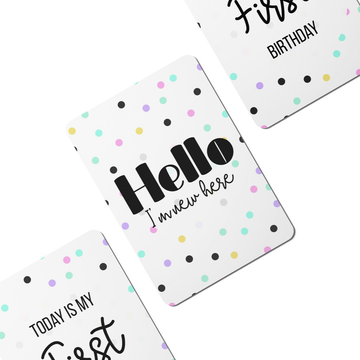 Twinkle Dots Baby Milestone Cards - Set of 25 - Twinkle and Giraffe Designs
