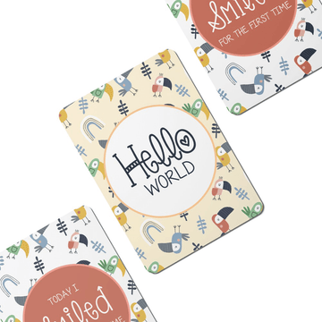 Twinkle Toucan Baby Milestone Cards - Set of 25 - Twinkle and Giraffe Designs