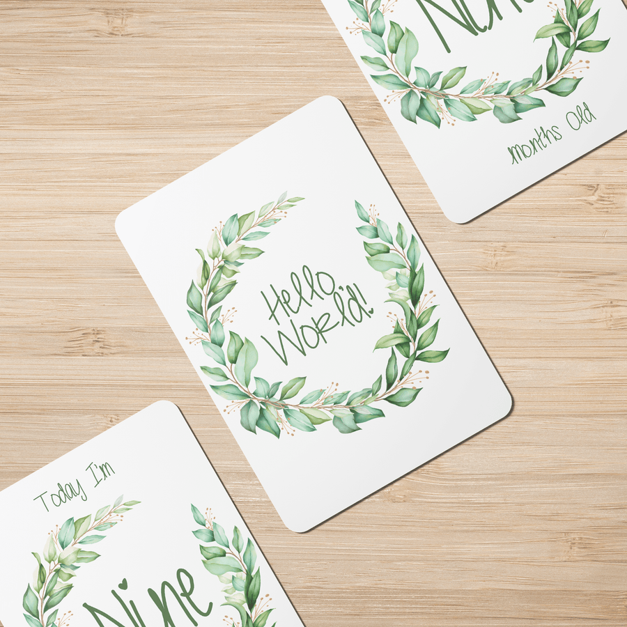 Twinkle Wreath Baby Milestone Cards - Set of 25 - Twinkle and Giraffe Designs